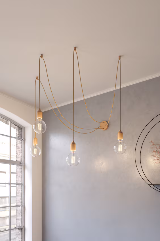 Подвесной светильник с четырьмя плафонами