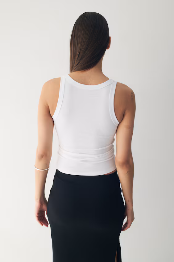 Топ без рукавов в рубчик cooling slim fit