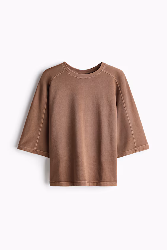 Футболка с короткими рукавами из хлопка, h&m