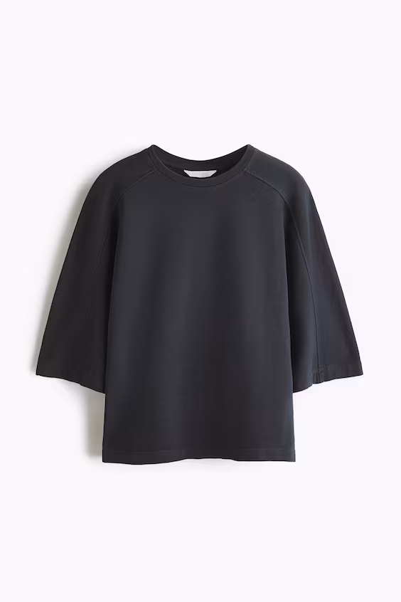 Футболка с короткими рукавами из хлопка, h&m
