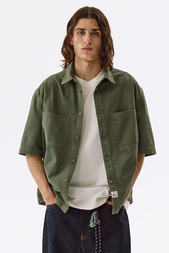 Рубашка в джинсовом стиле relaxed fit