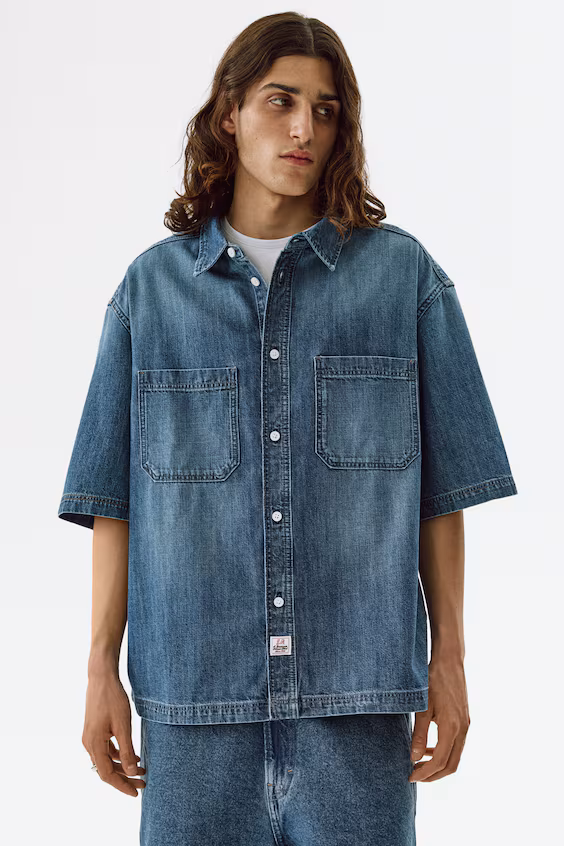 Рубашка в джинсовом стиле relaxed fit