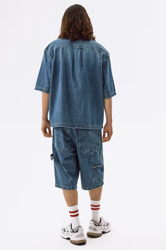 Рубашка в джинсовом стиле relaxed fit
