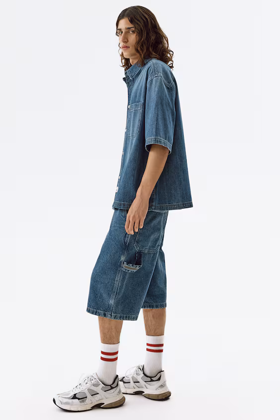 Рубашка в джинсовом стиле relaxed fit