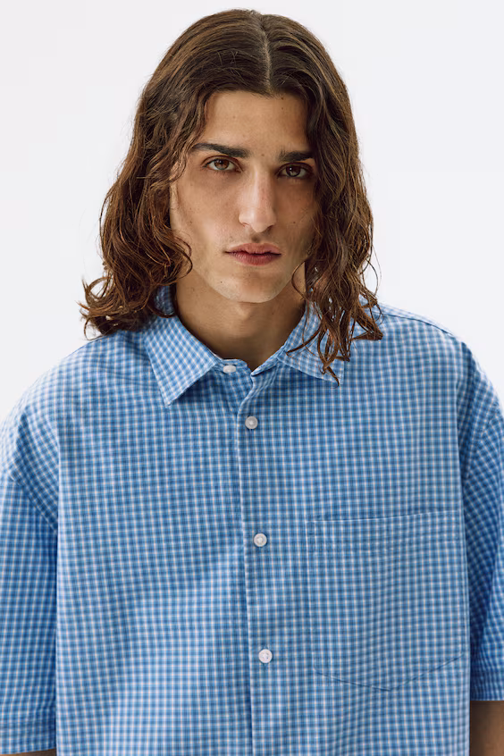 Рубашка из хлопка свободного кроя