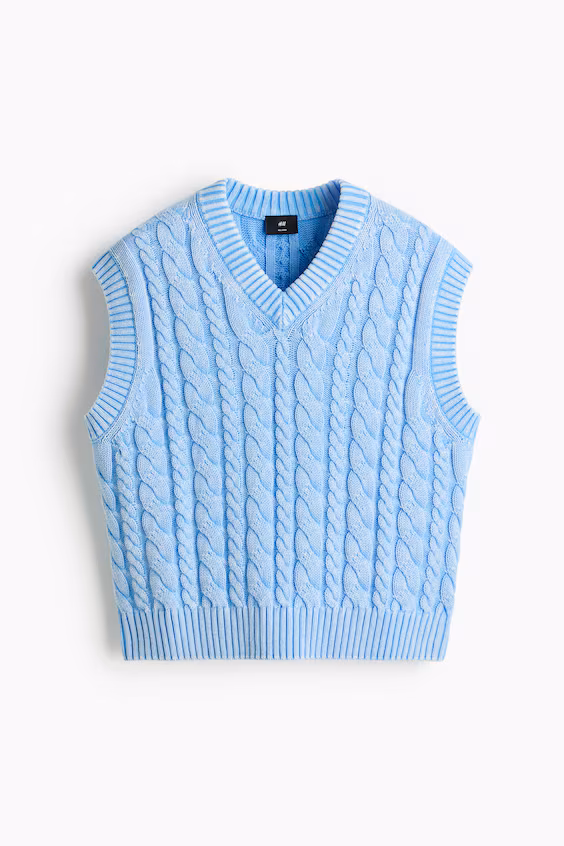 Жилет из хлопкового трикотажа relaxed fit