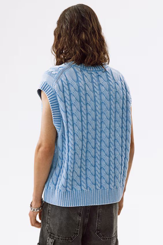 Жилет из хлопкового трикотажа relaxed fit