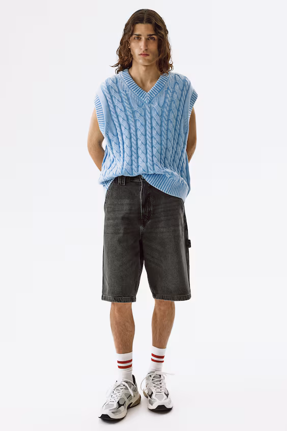 Жилет из хлопкового трикотажа relaxed fit