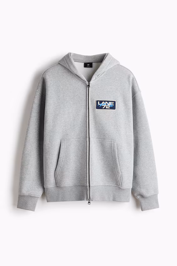 Пальто с капюшоном и молнией oversized fit