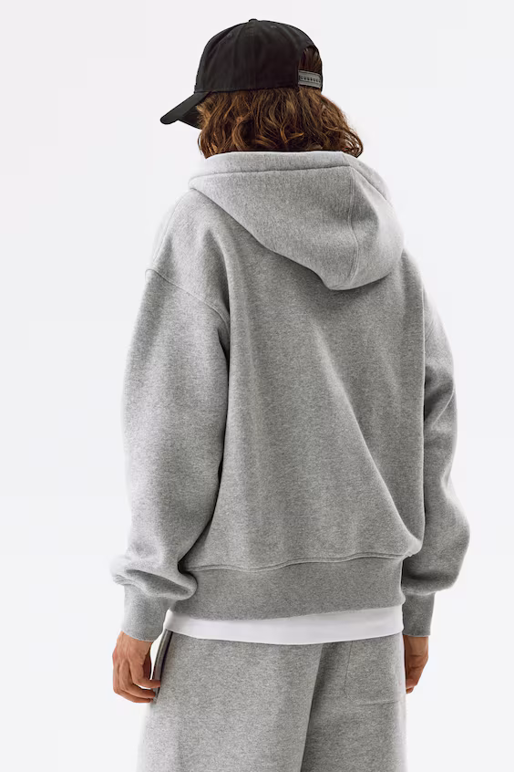 Пальто с капюшоном и молнией oversized fit