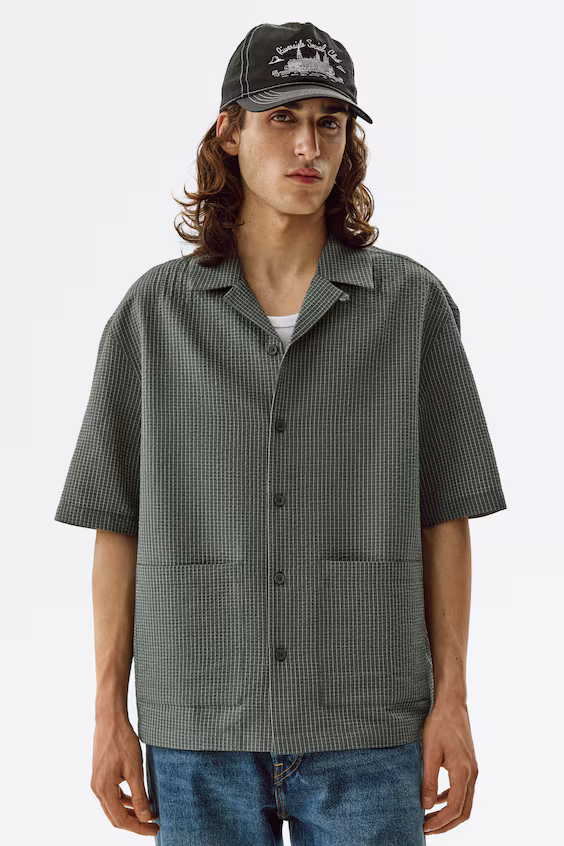 Рубашка с короткими рукавами relaxed fit для курорта