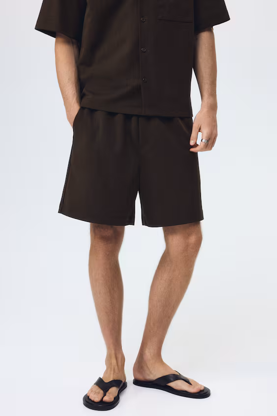 Шорты из интерлока комфортного кроя relaxed fit