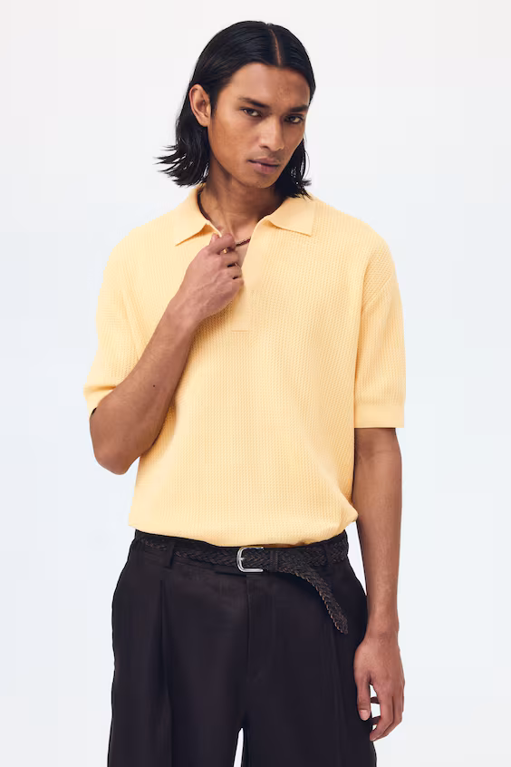 Поло из ткани с рисунком regular fit