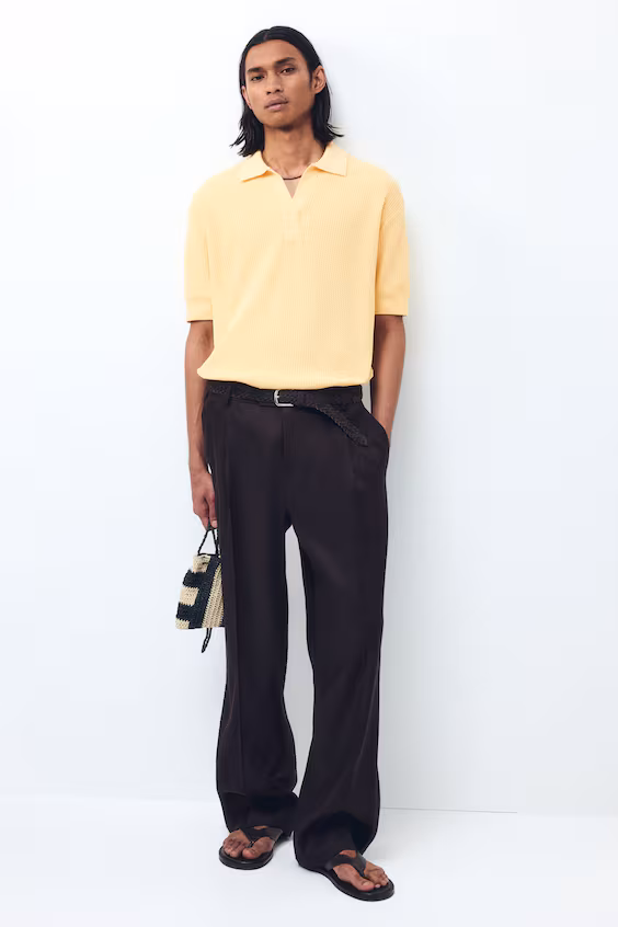 Поло из ткани с рисунком regular fit