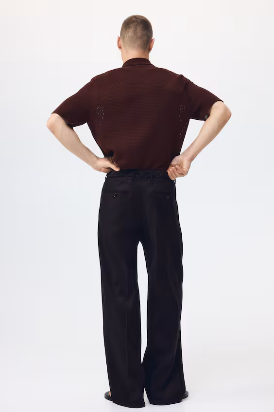 Рубашка из трикотажа с открытым петлевым рельефом regular fit