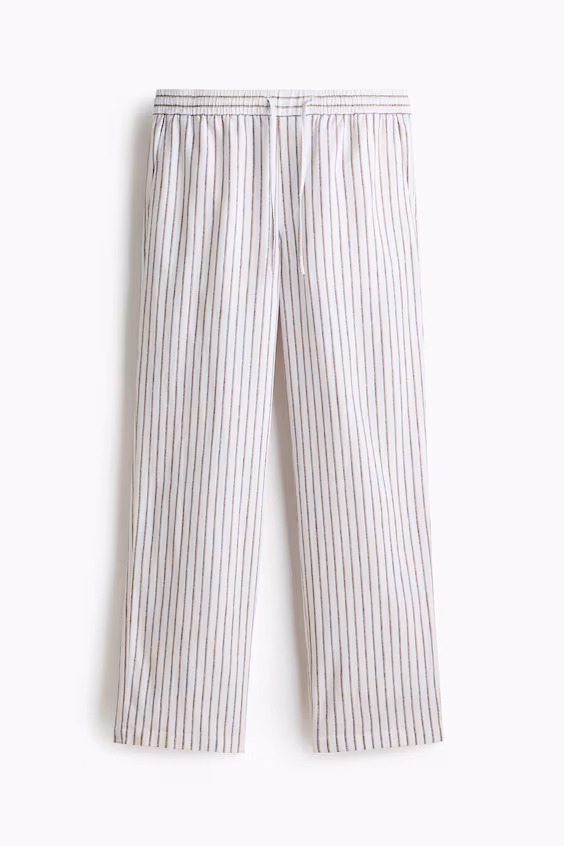 Брюки из смеси льна relaxed fit