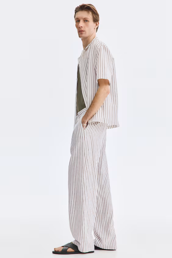 Брюки из смеси льна relaxed fit