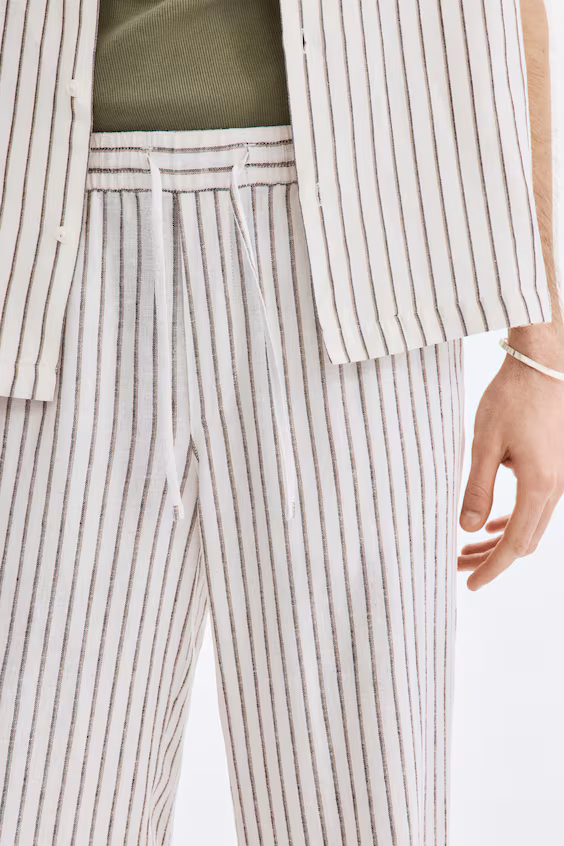 Брюки из смеси льна relaxed fit