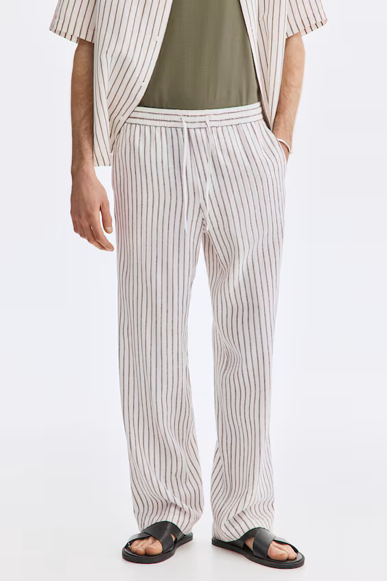 Брюки из смеси льна relaxed fit