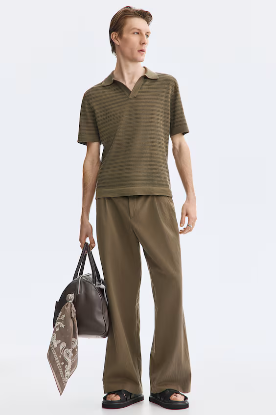 Поло из смесового льна regular fit