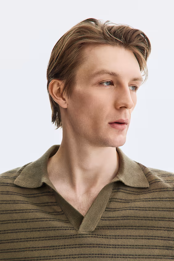Поло из смесового льна regular fit