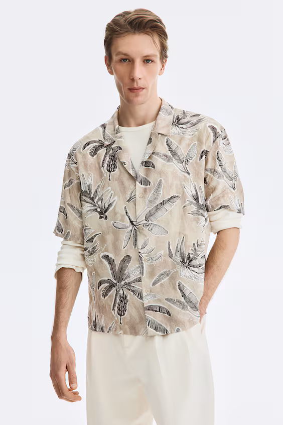 Рубашка курортного стиля relaxed fit