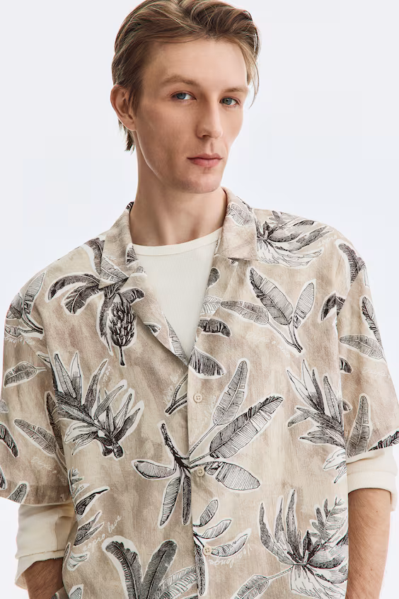 Рубашка курортного стиля relaxed fit