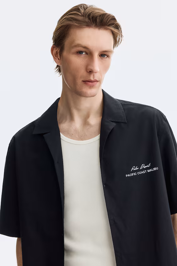 Рубашка с принтом курортного стиля relaxed fit
