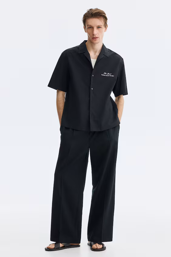 Рубашка с принтом курортного стиля relaxed fit