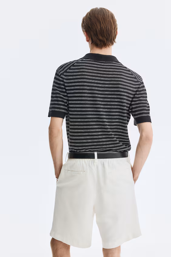Шорты из смесового льна relaxed fit