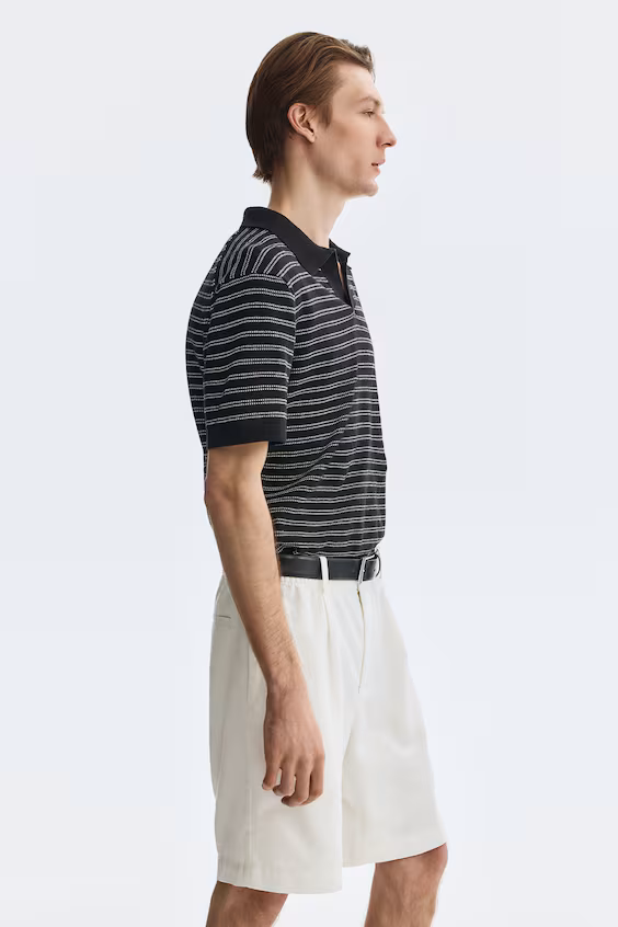 Шорты из смесового льна relaxed fit