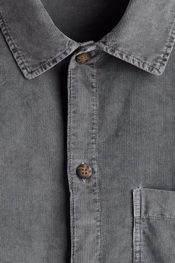Рубашка свободного кроя из бархата relaxed fit