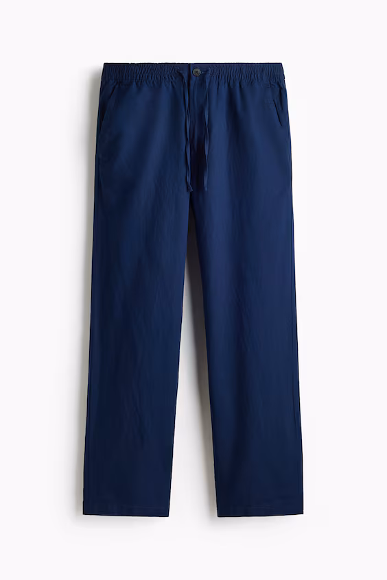 Брюки из смеси льна regular fit