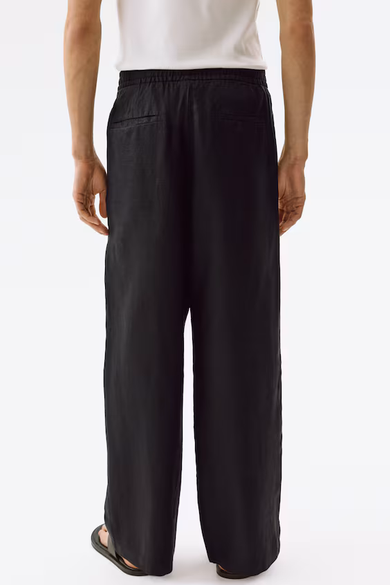 Брюки loose fit из льна