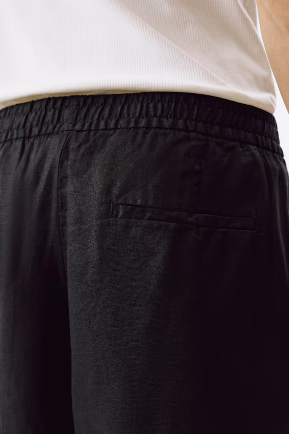 Брюки loose fit из льна