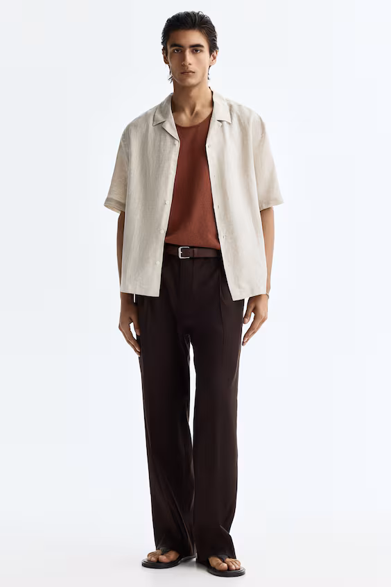 Брюки в классическом стиле из льна relaxed fit