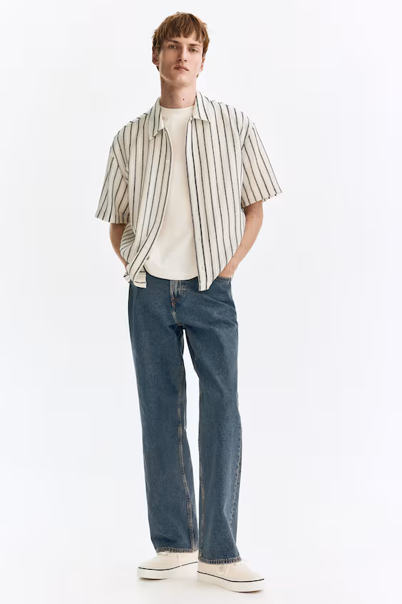 Рубашка в рубчик regular fit
