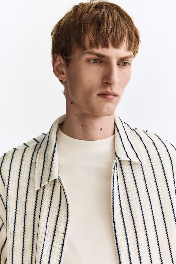 Рубашка в рубчик regular fit