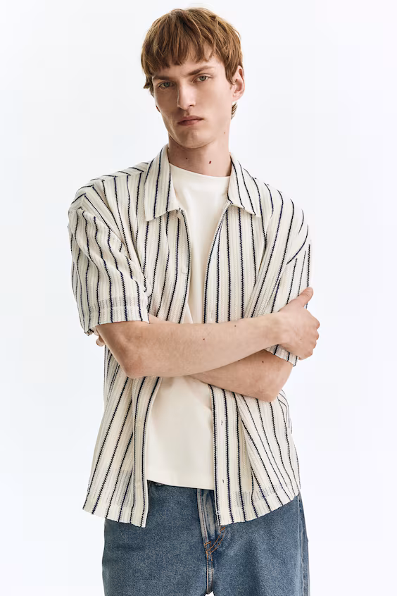 Рубашка в рубчик regular fit