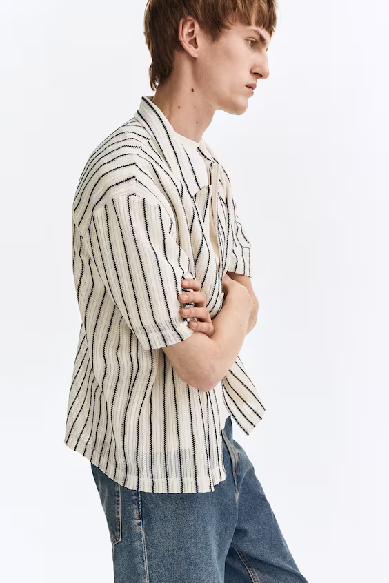 Рубашка в рубчик regular fit