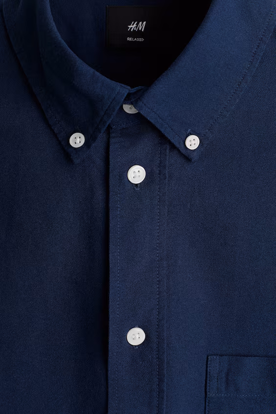 Рубашка oxford короткий рукав relaxed fit