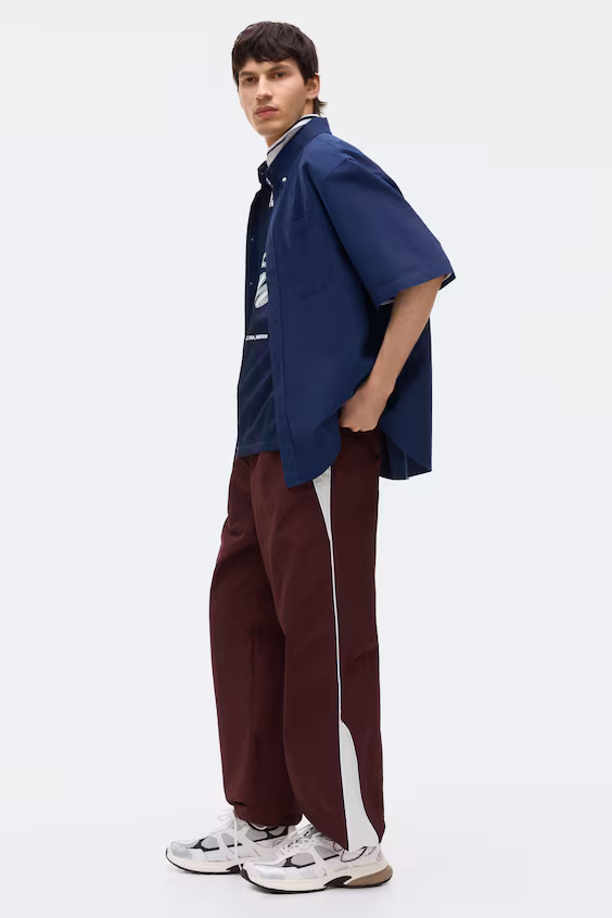 Рубашка oxford короткий рукав relaxed fit
