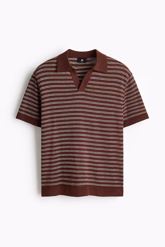 Поло regular fit из смеси льна