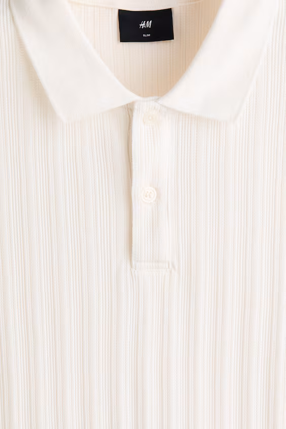 Поло из джерси с текстурой slim fit