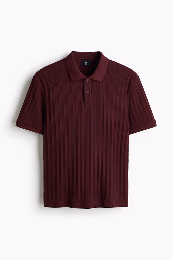 Поло из джерси с текстурой slim fit