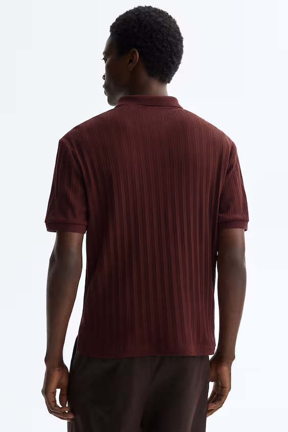 Поло из джерси с текстурой slim fit