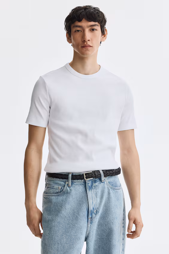 Футболка в рубчик slim fit