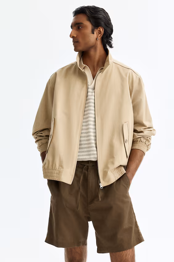 Шорты из смесового льна regular fit