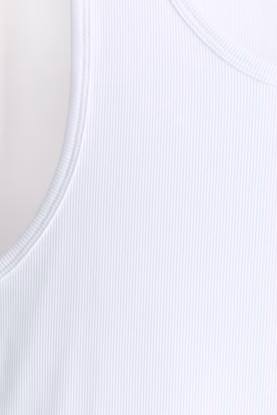 Топ без рукавов в рубчик slim fit