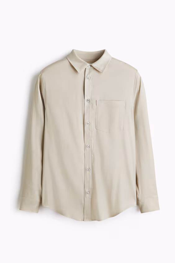Рубашка из смесового льна easy care regular fit